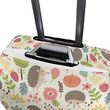 GIOVANIOR Cartoon Hedgehog Snail Flowers Luggage Cover Suitcase Protector Carry On Covers