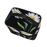 Makeup Bag Watercolor Daisies Travel Cosmetic Bags Organizer Train Case Toiletry Make Up Pouch
