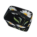 Makeup Bag Watercolor Daisies Travel Cosmetic Bags Organizer Train Case Toiletry Make Up Pouch