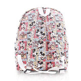 FINEX Mickey Mouse & Minnie Mouse Comic Style Canvas Classic Cartoon Casual Backpack with 15 inch Laptop Storage Compartment for College Sport Bag