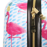 HALINA Bouffants & Broken Hearts Party Flamingos 3 Piece Set Luggage, Multicolor