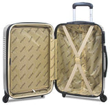 Dejuno Troy ABS 3-Piece Hardside Spinner Luggage Set - Silver