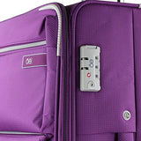 Cloe Checked Medium 24 inch Water-Resistant Luggage with 360º-spinner wheels in Purple Color