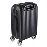 GHP 210D Polyester ABS Shell 360°-Rotating Wheels Black 20" Trolley Case Luggage Bag