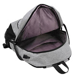 ABage Unisex School Backpack Lightweight Travel Backpacks with USB Charging Port, Black