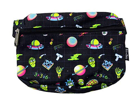 Loungefly x Rick and Morty Galaxy Print Fanny Pack (Black Multi, One Size)