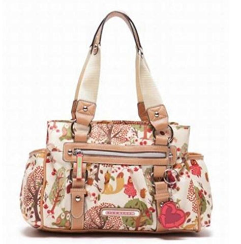 Lily Bloom Forest Owl Triple Section Satchel