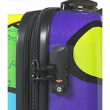 Mia Toro Peace And Love Hardside 24 Inch Luggage, Contemporary