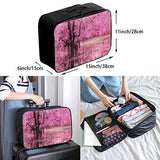 Travel Bags Amazing Pink Tree Portable Foldable Trolley Handle Luggage Bag