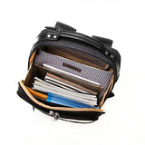 Boconi Bryant LTE City Leather 17" Laptop Backpack in Black