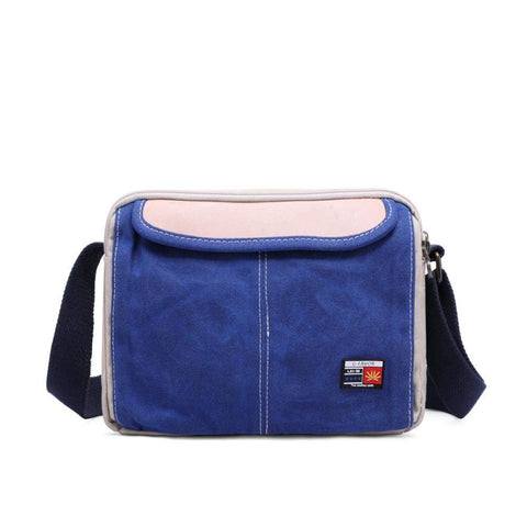 Men's Crossbody Bag, Oil Wax Canvas with Head Layer Cowhide Casual Wear-resistant Waterproof Canvas Bag Men's Shoulder Crossbody Bag, Beige