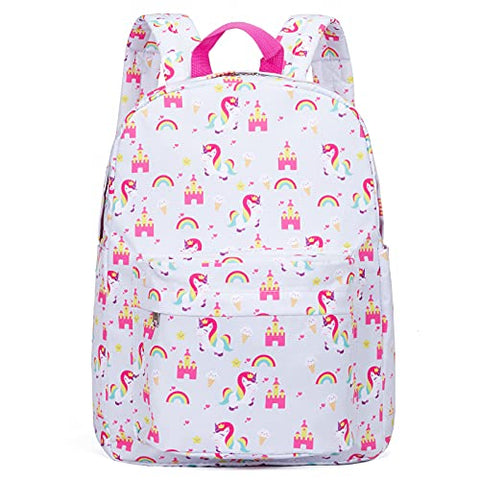 Vorspack Toddler Backpack Unicorn Kids Backpack with Chest Strap for Preschool Boys and Girls - Grey
