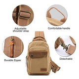 Sling Bag, AUGUR Chest Shoulder Backpack, Casual Canvas Cross Body Backpack for Men Women Travel