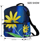 Colourlife Yellow Single Flower Stylish Casual Shoulder Backpacks Laptop School Bags Travel
