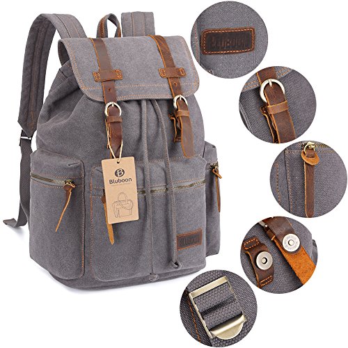 Shop Bluboon Canvas Vintage Backpack Leather – Luggage Factory