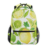 Backpack Travel Lemon Cartoon School Bookbags Shoulder Laptop Daypack College Bag for Womens Mens