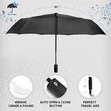 Rain-Mate Compact Travel Umbrella - Windproof, Reinforced Canopy, Ergonomic Handle, Auto Open/Close