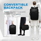 Modoker Briefcase Laptop Backpack, 17.3 Inch Laptop Bag for Men Women, Extra Large Business Travel Carry on Backpack, TSA Friendly, Black