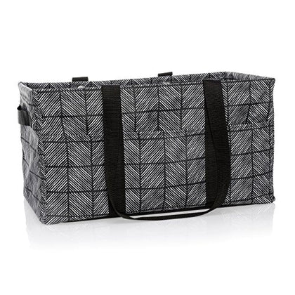 Thirty-One Deluxe Utility Tote In Chevron Squares - No Monogram - 4441
