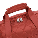 AmazonBasics Underseat Carry On Rolling Travel Luggage Bag - Red Quilted