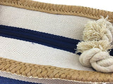 Melime X-Large Travel Shoulder Beach Tote Bag With Handmade Woven Straw Binding, Cotton Rope
