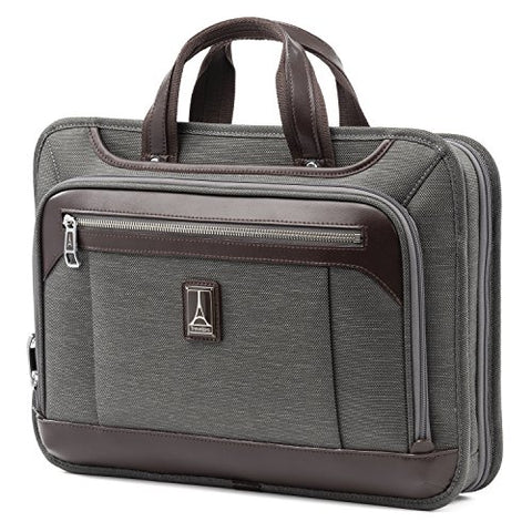 Travelpro Luggage Platinum Elite 16" Carry-On Slim Business Computer Briefcase, Vintage Grey, One