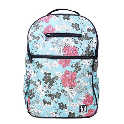 FUL Accra Fashion Laptop Backpack, Teal Floral Print