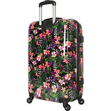 Tommy Bahama 28" Hardside Luggage Spinner Suitcase Hibisus Vine Black, Hibiscus