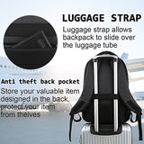 Laptop Backpack,Business Travel Anti Theft Slim Durable Laptops Backpack with USB Charging Port,Water Resistant College School Computer Bag for Women & Men Fits 15.6 Inch Laptop and Notebook - Black