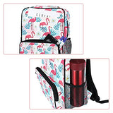 LORVIES Flamingo Pattern School Bag for Student Bookbag Women Travel Backpack Casual Daypack Travel Hiking Camping
