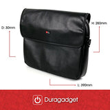 DURAGADGET Luxury PU Leather 15.6" Laptop Zip-up Carry Bag in Black for HP Pavilion 15-n070sa