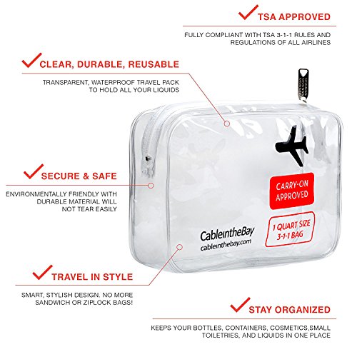 travel zip lock bag clear airport
