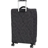 It Luggage 26.8" Stitched Squares 8 Wheel Lightweight Expandable Spinner, Flint Grey