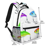 Multi leisure backpack,Set Of Fishing Lures, travel sports School bag for adult youth College Students