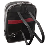 McKlein, L Series, Avalon, Top Grain Cowhide Leather, 15" Leather Laptop Slim Backpack, Blk/Red (87886)