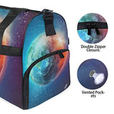 Gym Bag Magic Earth Planet Stars Space Universe Geography Sport Travel Duffel Bag with Shoes