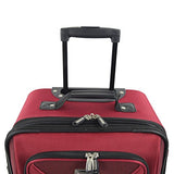 3 Piece Expandable Luggage Set Includes 28" Suitcase, 24" Upright, and 20" Carry-On with Smooth Spinner Wheels and Reinforced Material, Red Color Option