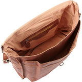 Sharo Leather Bags Leather Brief (Dark Brown)