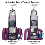 eBags Pack-it-Flat Hanging Toiletry Kit for Travel - (Eggplant)