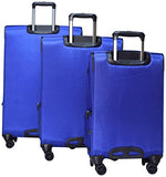Delsey Luggage Cruise Lite Softside 3 Piece Set (21"/25"/29") Spinner Suitcase (Blue)