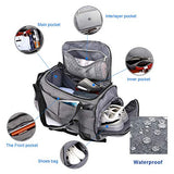 NeSus Travel Luggage Duffel Bag Lightweight Gym Bag Anti-theft Backpack (Grey)