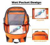 Venture Pal 40L Lightweight Packable Backpack with Wet Pocket - Durable Waterproof Travel Hiking Camping Outdoor Daypack for Women Men-Orange