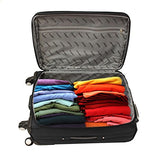 Chariot Prato 3 Piece Lightweight Upright Spinner Luggage Set, Black, One Size