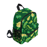GIOVANIOR Frogs And Reptiles Lightweight Travel School Backpack for Boys Girls Kids