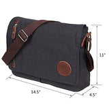 Losmile Canvas Messenger Bag Shoulder Bag Vintage Crossbody Laptop Bag Satchel Bag School Bag