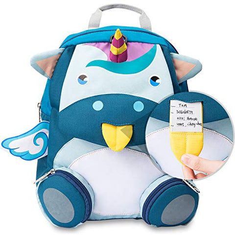 Unicorn Kid Backpack Toddler Backpack Kindergarten Satchel with Anti-Lost Strap