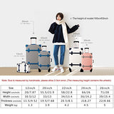 Unitravel Hardside Spinner Luggage Sets Travel Vintage Suitcase Set 3 Pieces