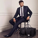 ZUMIT 45L Travel Duffel Bag Mens Womens Large Foldabling Luggage Water-resistant Super Lightweight Shoulder Suitcase Holdall Tote Handbag Brief Case Black #806-S