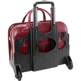 McKlein USA Berkeley 15" Leather Rolling Laptop Tote EXCLUSIVE (Red)