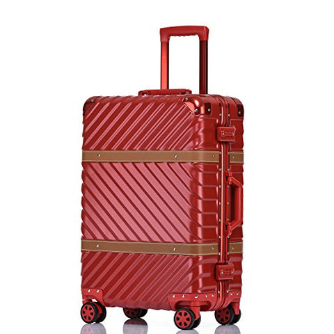 Unitravel Vintage Suitcase Hardshell Rolling Luggage Spinner Trolley Case With TSA Lock